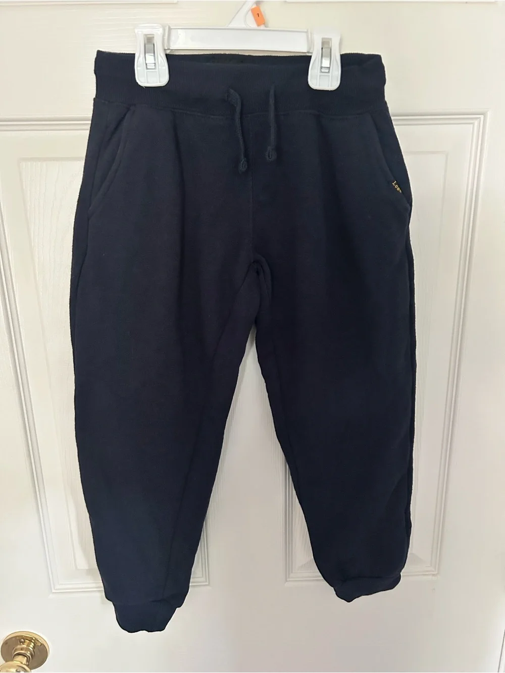 Boys, Lee, Dark Blue Joggers Sweatpants with Drawstring Waist, size small (8)